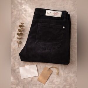 GAP Vintage Slim High Rise Black Corduroy Pants NWT Size 12/31